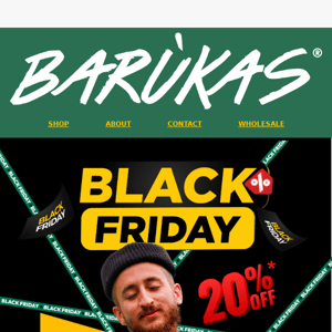 Barukas Nuts Black Friday Alert: Use Code - BF20