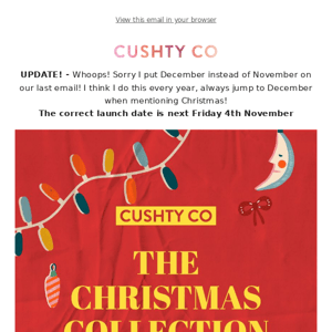 Whoops! We made an error on the date of the launch 🎅🏻