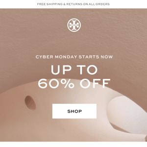 Cyber Monday: up to 60% off