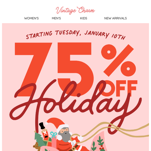 🎄75% OFF IN-STORE HOLIDAY! 🎄
