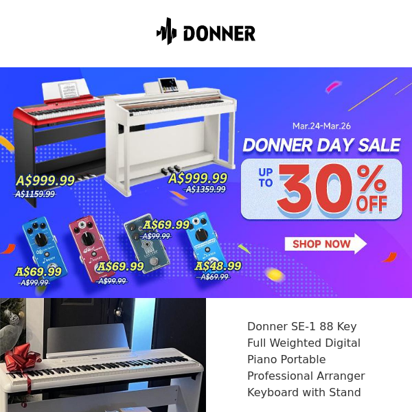 💥【DONNER DAY IS COMING】💥 Piano Only A$999.99! More Other Up To 30% Off