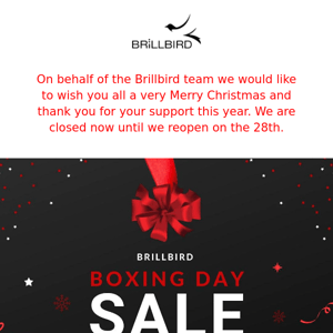Boxing day sale starts at midnight!