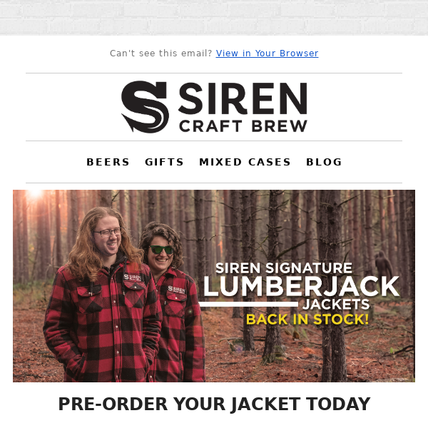 Our Lumberjack Jackets are BACK!