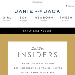 Friendly reminder: Insider early sale access ends tonight