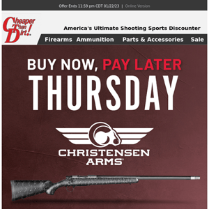 Christensen Arms Firearms Starting at $93.81 per Month!