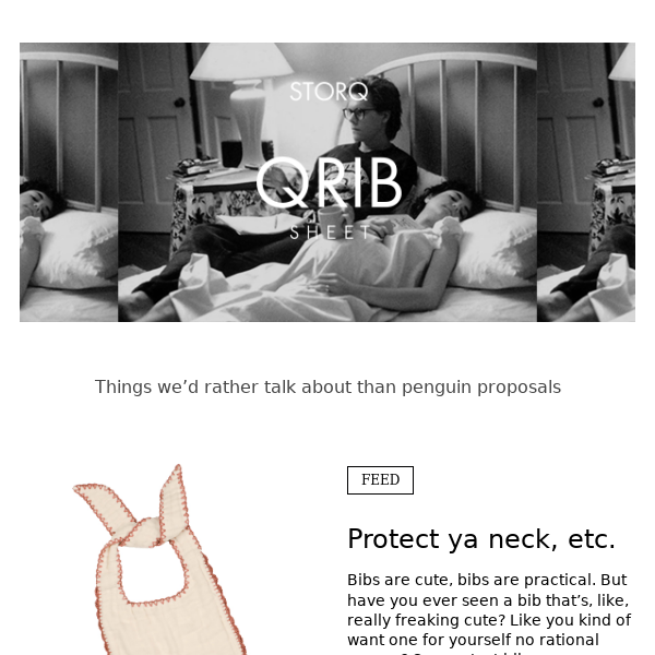 Storq Qrib Sheet – Things we’d rather talk about than penguin proposals