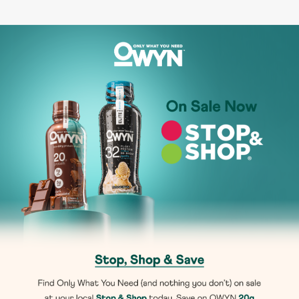 🔴🟢 Save BIG on OWYN Plant Based Protein Shakes at Stop & Shop! 🛒