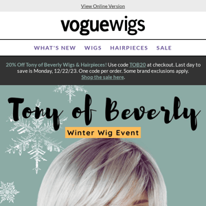 Tony of Beverly Winter Week Savings!