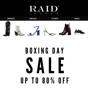 BOXING DAY SALES HAVE STARTED!