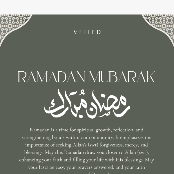 Ramadan Mubarak 🌙