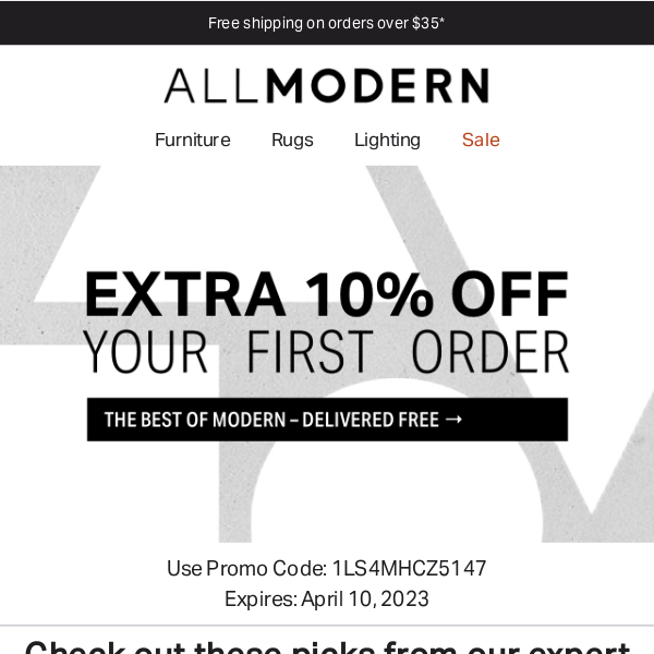 10% OFF + FREE DELIVERY