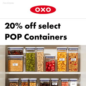 Sale: Get 20% off select POP containers