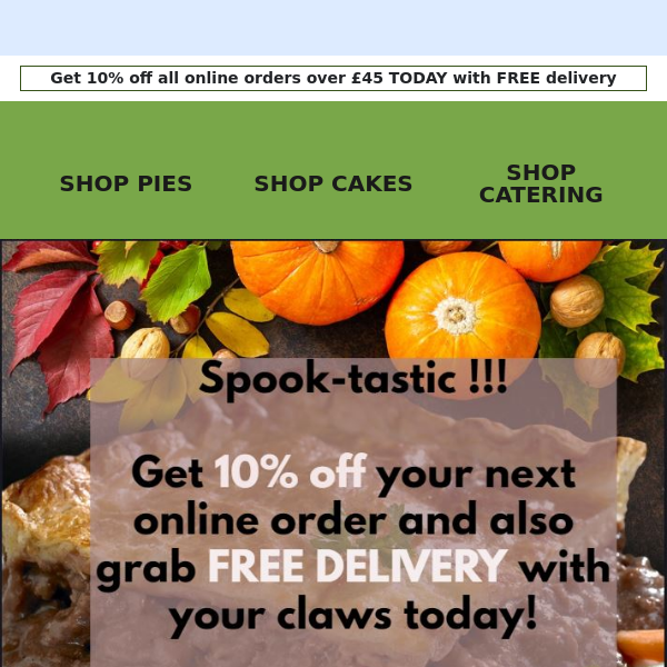 Spook-tacular !! Tasty discounts and free delivery for spooky season