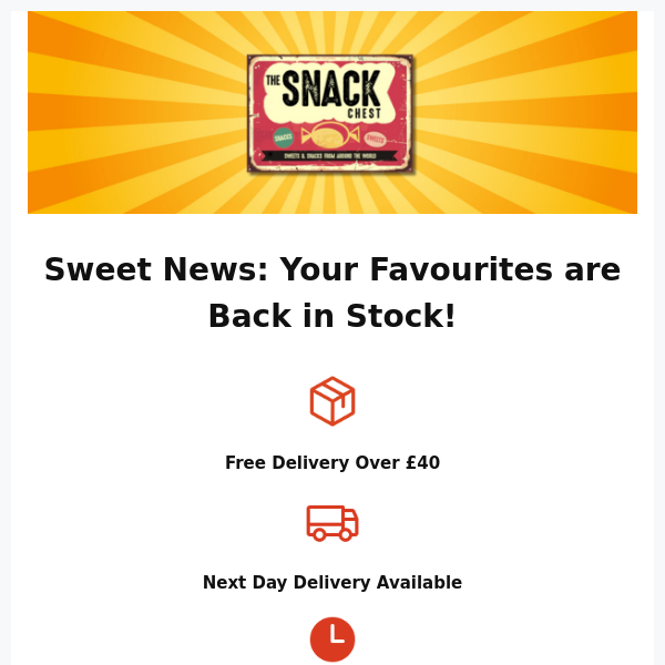 The Snack Chest The Wait is Over! 🕓 Your Favourite Treats are Back! 😍
