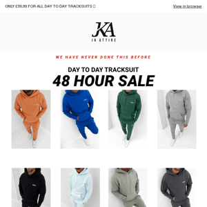 48 HOUR OFFER - TRACKSUITS ONLY £39.99 🚨