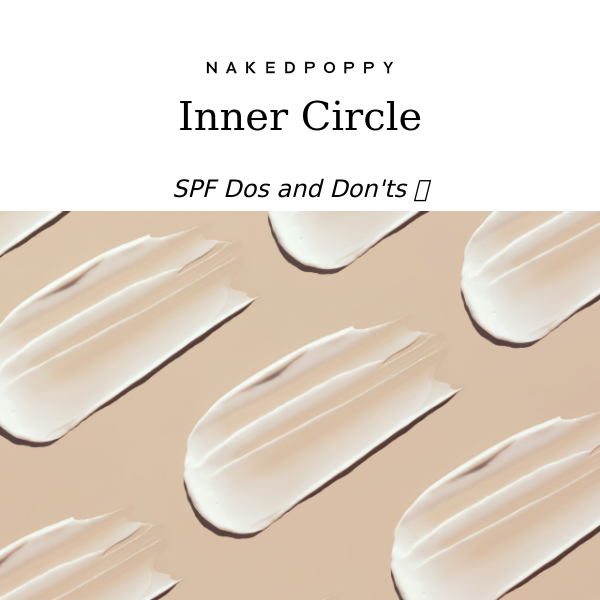 Dos and don'ts of SPF 💧