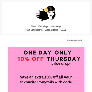 Did somebody say 10% off Thursday?