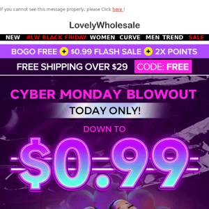 🤩80% OFF Entire Site🤩CYBER M0NDAY $0.99 Deals Upgraded!