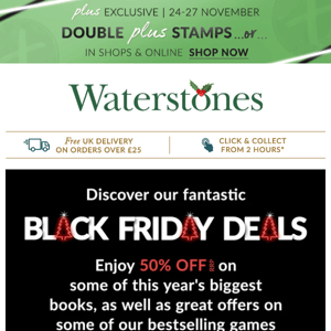 Black Friday Deals At Waterstones