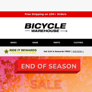 Get Excited 😀 End of Season Bike Closeouts Are Here!