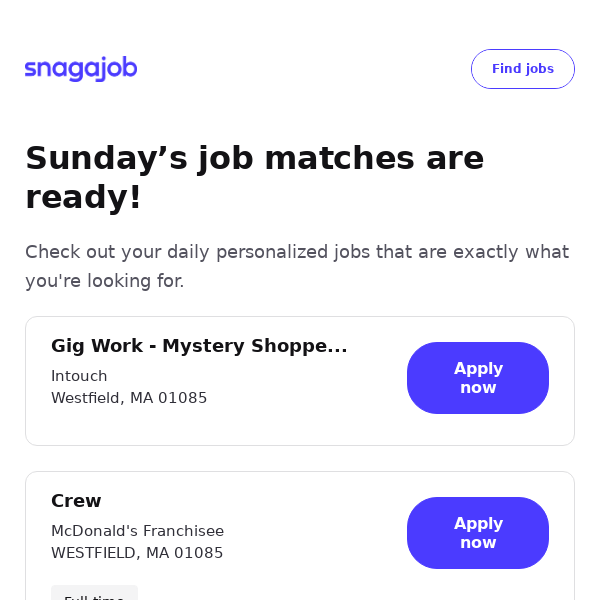 Personalized job matches for March 17, 2024