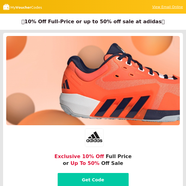adidas - Exclusive 10% Off Full Price - Don't miss out!