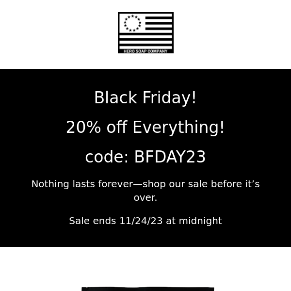 20% off the entire site! Black Friday Sale! BFDAY23