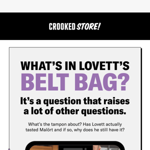 What’s in Jon Lovett’s bag?