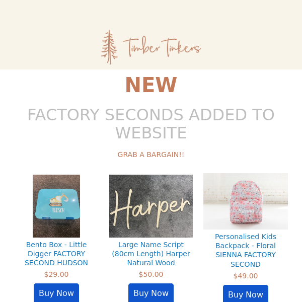 🌸NEW FACTORY SECONDS ONLINE NOW🌸