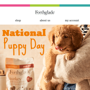 It's National Puppy Day 🐾 Free bag of treats with your order