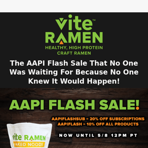 🔥20% Off! AAPI Flash Sale starts NOW!🧨