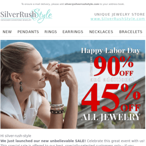 Happy Labor Day - All 💎 Jewelry 45% Off