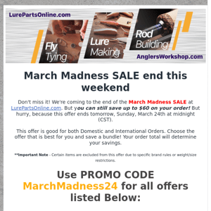 Don't miss the MARCH MADNESS Sale