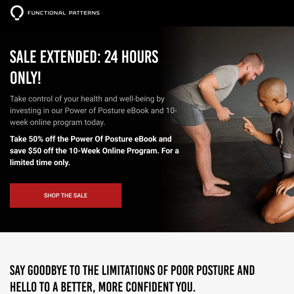 Posture Awareness Sale Extended – 24 More Hours! ⏰ - Functional Patterns