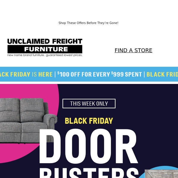 Three Words: Black. Friday. Doorbusters.