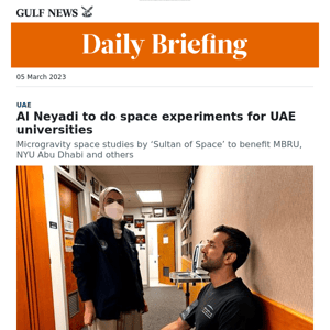 Al Neyadi to do space experiments for UAE universities