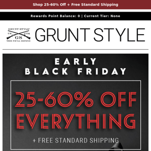 🚨25-60% Off EVERYTHING: Black Friday Is Here!!🚨