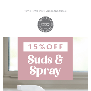 Bridgewater Candle Company, take 15% off Sweet Grace Dish Soap & Multi Surface Spray TODAY ONLY!