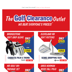 UP TO 60% OFF THE BEST DEALS IN GOLF! ⛳