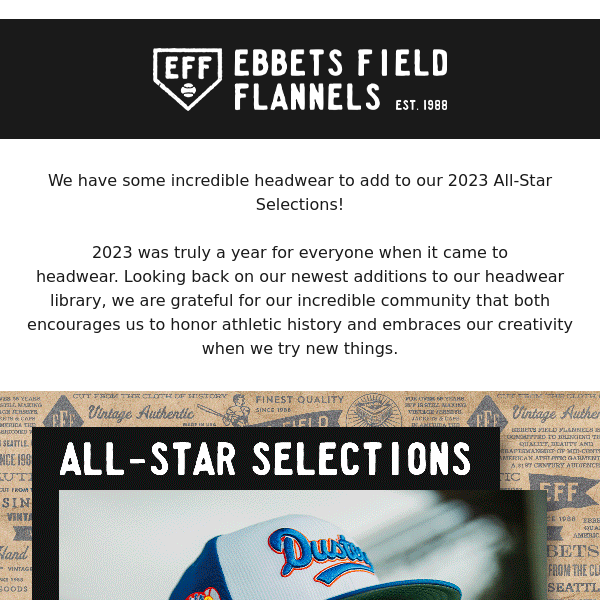 Ebbets All-Star Selections | Headwear Part 2