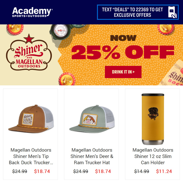 Last Call! Magellan Outdoors x Shiner Gear - Academy Sports + Outdoors