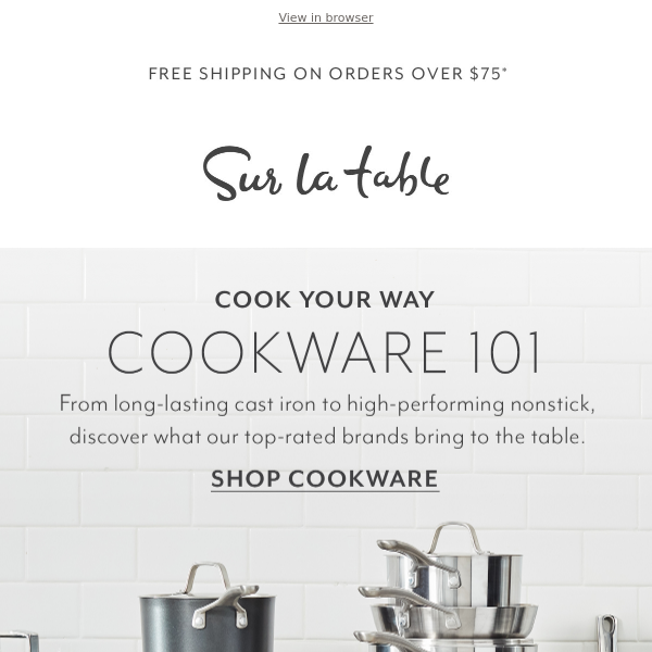 Pick your next pan with our handy cookware guide.