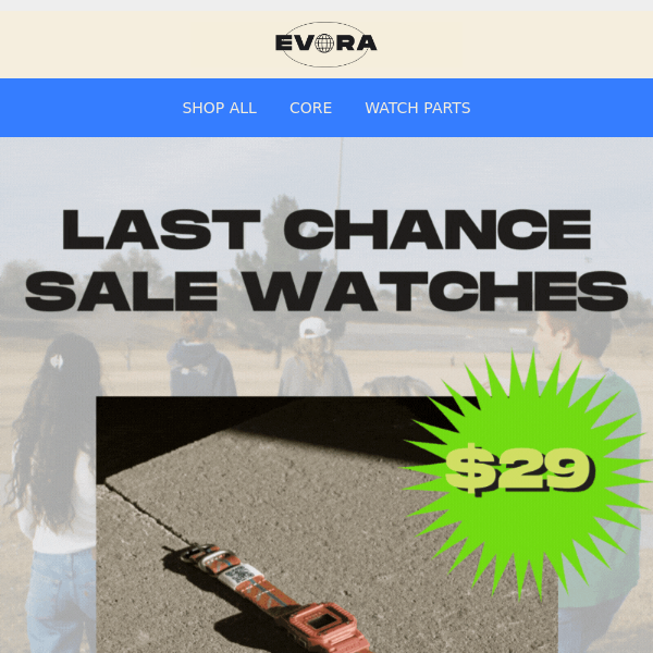 LAST CHANCE SALE: 50% OFF Select Watches; Only $29!