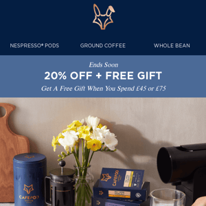 CafePod Coffee Co, Your Free Gift is Waiting