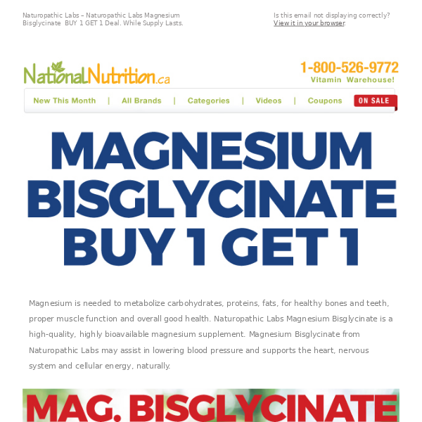 Magnesium Bisglycinate - Buy 1 Get 1