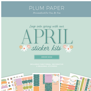 Leap into spring with our latest April sticker kits! 🌷☀️