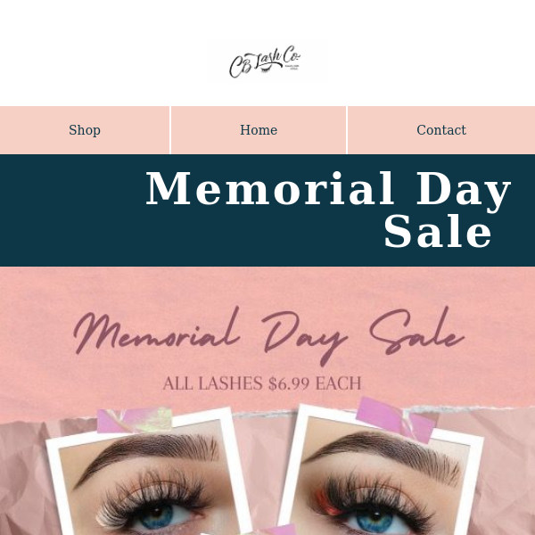 Memorial Day Sale 🎉 All Single Lashes $6.99 Each Pair!