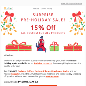 Save on Custom Budsies Products Before the Holidays