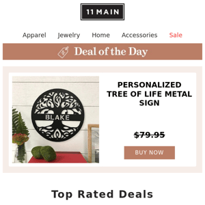 Personalized Tree of Life Metal Sign