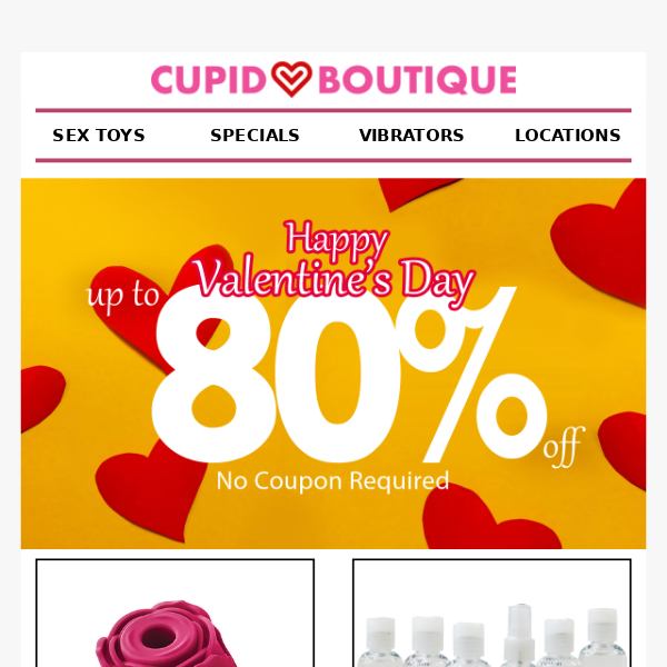 Get 80% off this Valentine's Day!